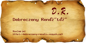 Debreczeny Renátó névjegykártya