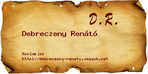 Debreczeny Renátó névjegykártya