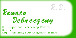 renato debreczeny business card
