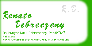 renato debreczeny business card